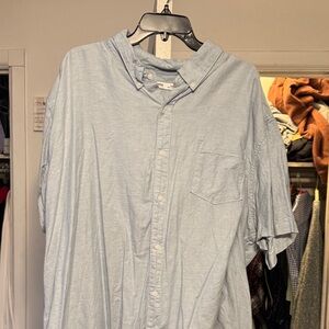 Men's Light Blue Casual Button Down Shirt